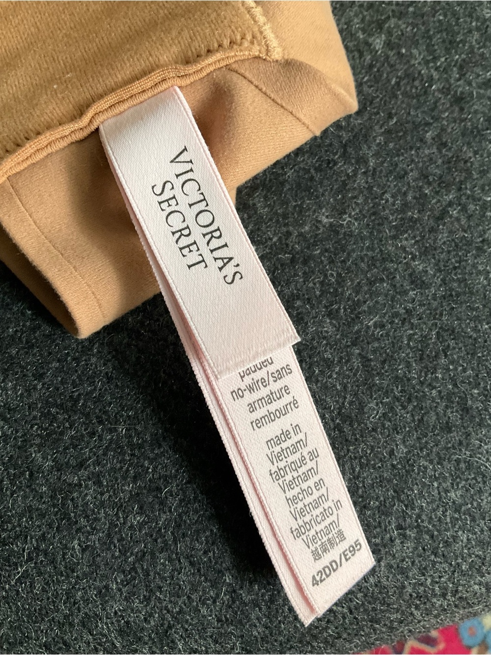 Victoria's Secret Nude/Tan padded push-up bra, no wire 42DD